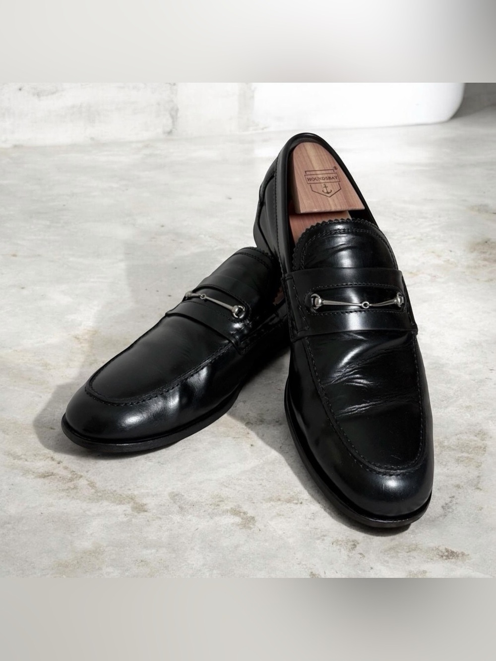 Vintage Gucci Black Leather Horsebit Loafers 286771 Men's Size 8.5 UK / 9.5 US